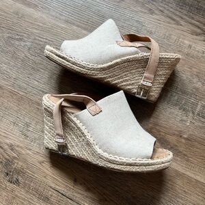 Toms Open Toe Wedges 8.5W